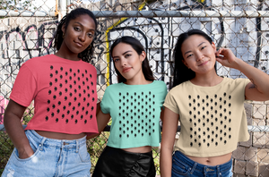 Glazed Over Eye Crop Tops | Shop Glazed Over & Wind Songs Of Mars |  When waves get whipped up and frothy they look glazed over.  I’m not listening, my eyes are glazed over.  | Beach Wear | Identify yourself… Discover your understanding…