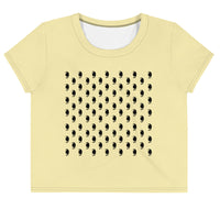 Glazed Over Eye Crop Top - Yellow