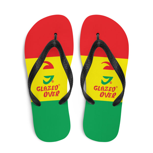 Rasta Flag Glazed OverFlip-Flops
